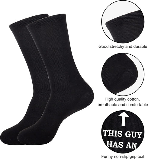 Funny black novelty socks for Husband